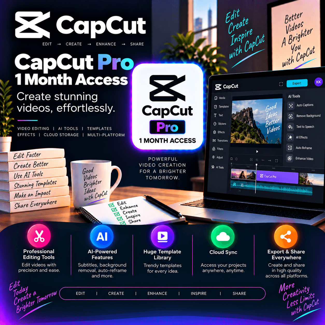 CapCut Pro – 1 Month