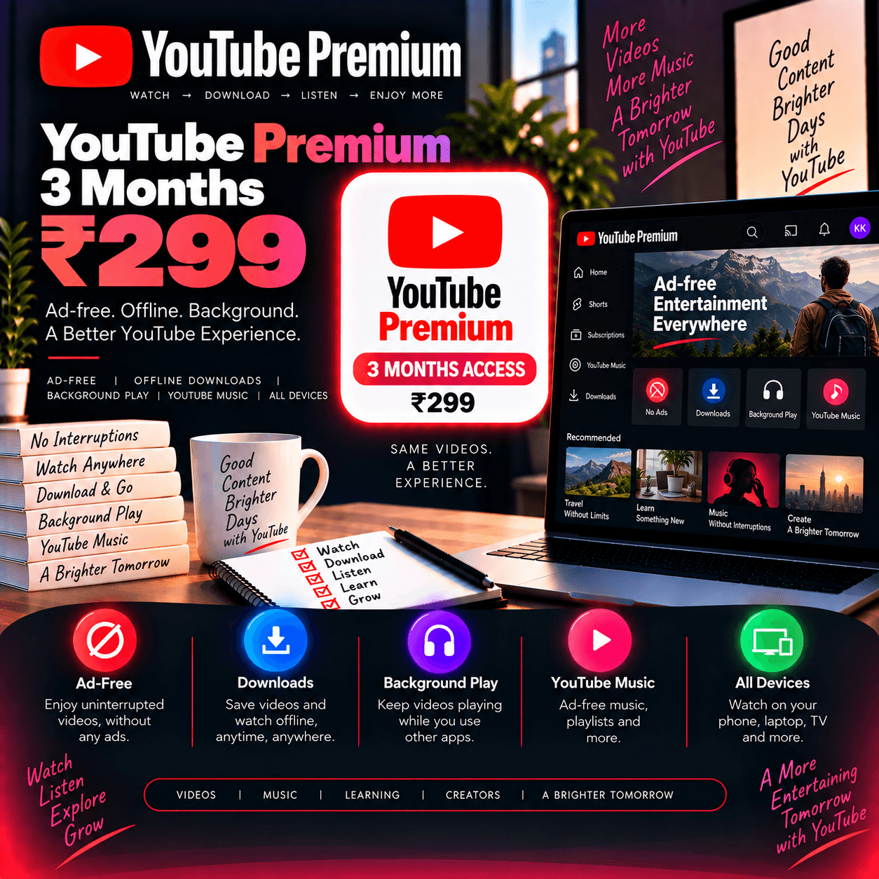 YouTube Premium – 3 Months