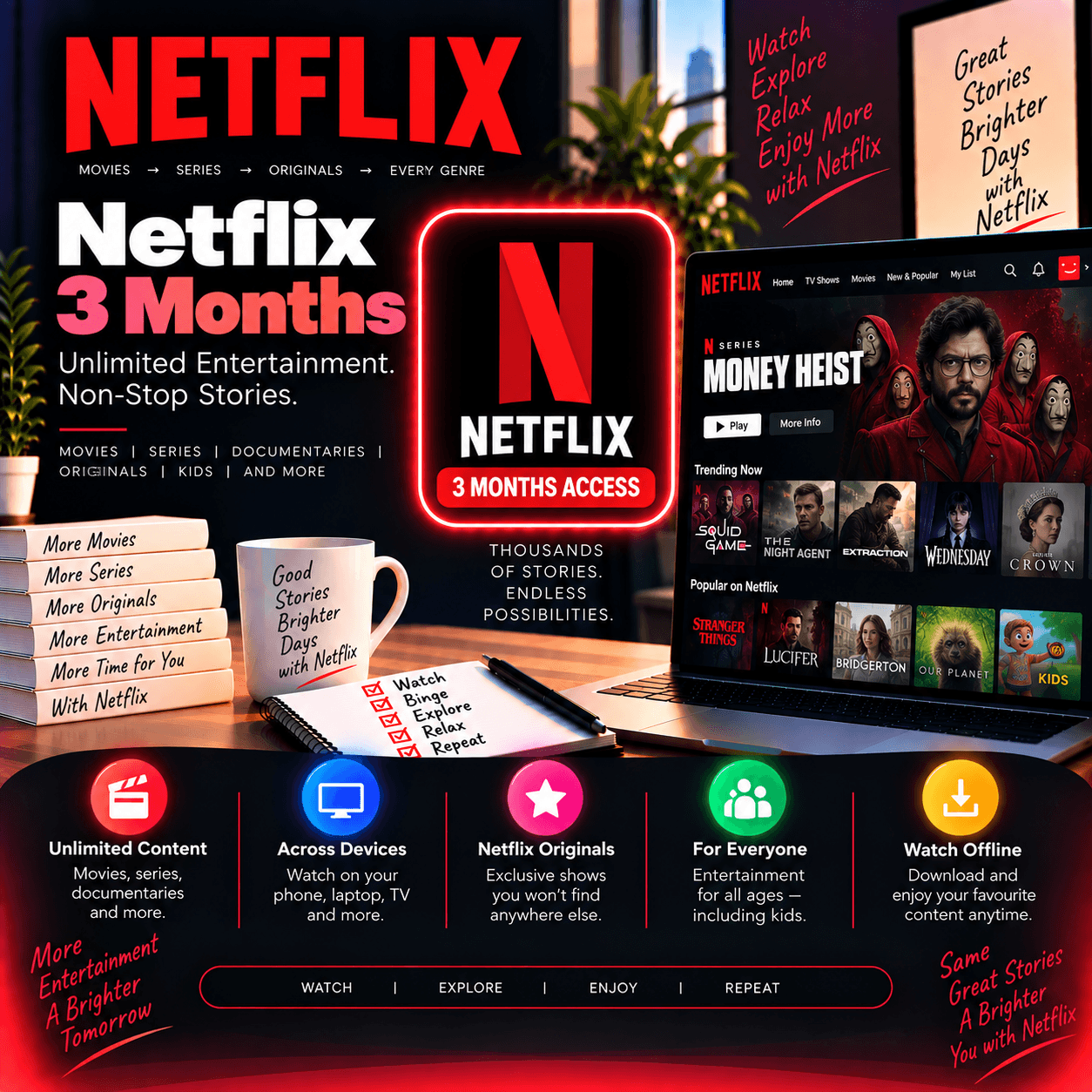 Netflix – 3 Months